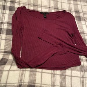 Forever 21 crop top long sleeve shirt